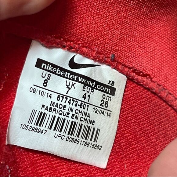 2014 NIKE FLYSTEPPER 2K3 PREMIUM UNIVERSITY RED OCTOBER CHROME 677473-601 Sz 8 - Picture 6 of 7